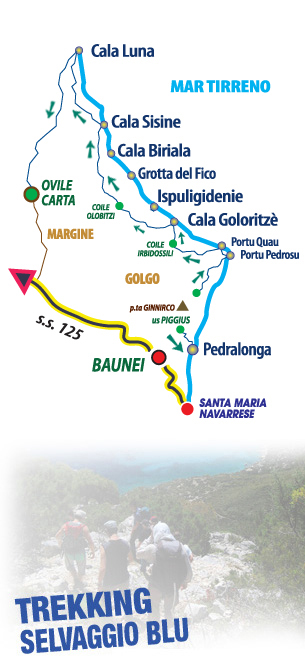 Itinerario Escursione Selvaggio Blu